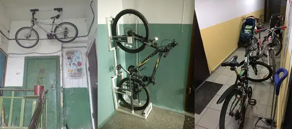 Penyimpanan sepeda di ruang depan
