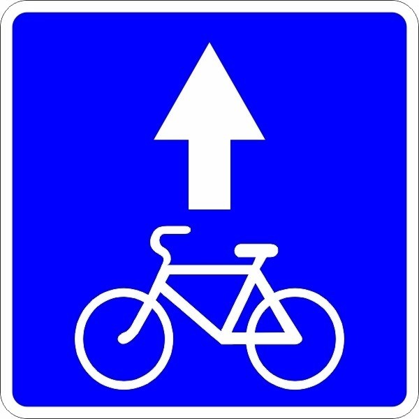 tanda jalur pengendara sepeda